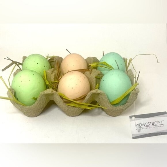 BNWT Speckled Eggs in Carton Easter Decor - Picture 1 of 4